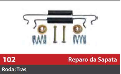 Reparo de Sapata 1 Roda Traseiro Dir./Esq.