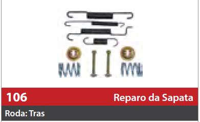 Reparo de Sapata 1 Roda Traseira Direita/Esqueda