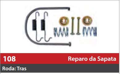 Reparo de Sapata 1 Roda Traseira Direita/Esqueda