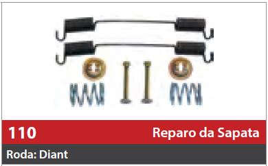 Reparo de Sapata 1 Roda Dianteira Direita/Esqueda