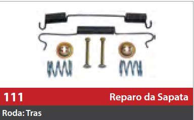 Reparo de Sapata 1 Roda Traseira Direita/Esqueda
