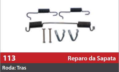 Reparo de Sapata 1 Roda Traseira Direita/Esqueda