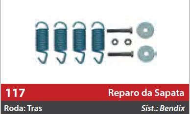Reparo de Sapata 1 Roda Traseira Direita/Esqueda