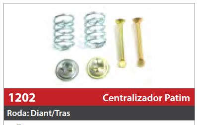 Centralizador de Patim 1 Roda Dianteira/Traseira