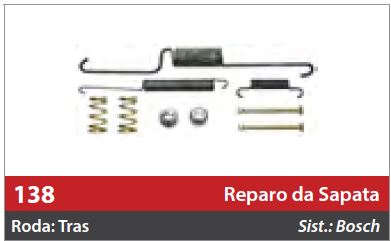 Reparo de Sapata 1 Roda Traseira Direita/Esqueda