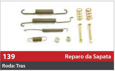 Reparo de Sapata 1 Roda Traseira Direita/Esqueda