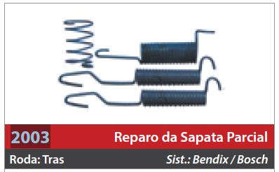 Reparo de Sapata 1 Roda Traseira