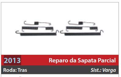 Reparo de Sapata 2 Rodas Traseiras