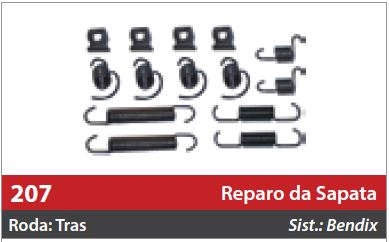 Reparo de Sapata 2 Rodas Traseira