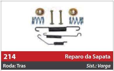 Reparo de Sapata 1 Roda Traseira Esquerda