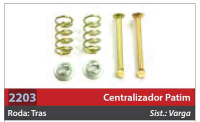 Centralizador de Patim 1 Roda Traseira