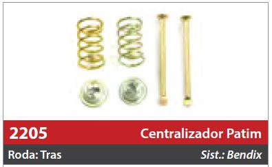 Centralizador de Patim 1 Roda Traseira
