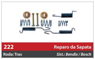 Reparo de Sapata 1 Roda Traseira Direita/Esquerda