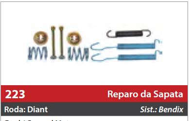 Reparo de Sapata 1 Roda Dianteira Direita/Esqueda