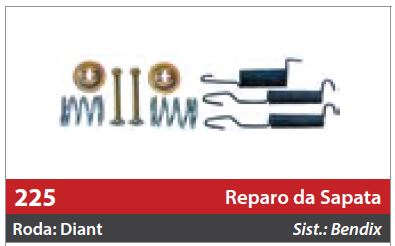 Reparo de Sapata 1 Roda Dianteira Direita/Esqueda