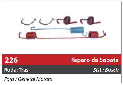 Reparo de Sapata 1 Roda Traseira Direita/Esquerda