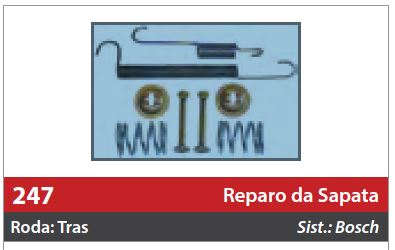 Reparo de Sapata 1 Roda Traseira Direita/Esquerda