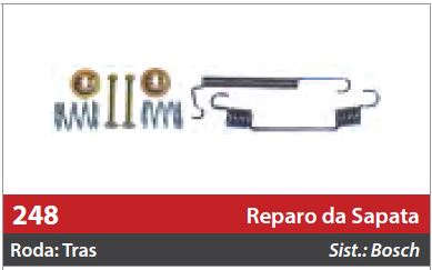 Reparo de Sapata 1 Roda Traseira Direita/Esquerda