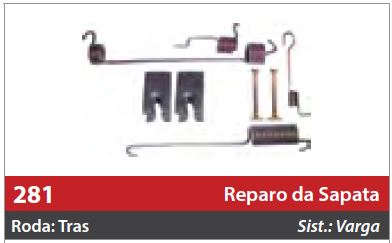 Reparo de Sapata 1 Roda Traseira Esquerda/Direita
