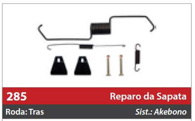 Reparo de Sapata 1 Roda Traseira Esquerda