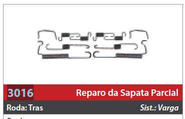 Reparo de Sapata 2 Rodas Traseiras