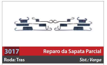 Reparo de Sapata 2 Rodas Traseiras