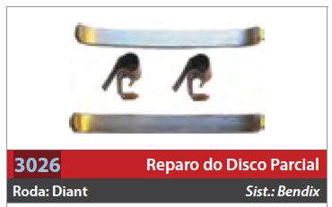 Reparo do Freio à Disco 2 Rodas Dianteiras