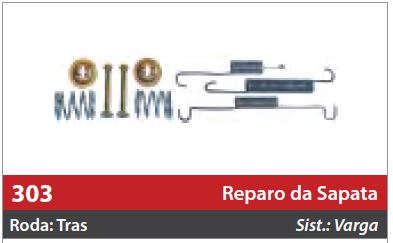 Reparo de Sapata 1 Roda Traseira Direita/Esquerda