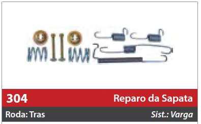 Reparo de Sapata 1 Roda Traseira Direita/Esquerda