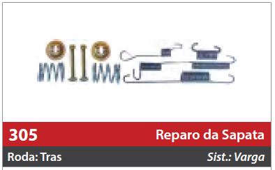 Reparo de Sapata 1 Roda Traseira Direita