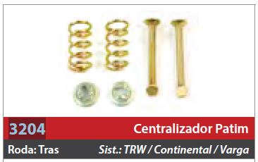 Centralizador de Patim 1 Roda Traseira