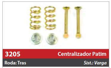 Centralizador de Patim 1 Roda Traseira
