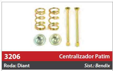 Centralizador de Patim 1 Roda Dianteira