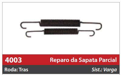 Reparo de Sapata 1 Roda Traseira