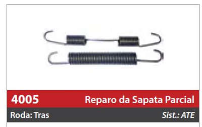 Reparo de Sapata 1 Roda Traseira