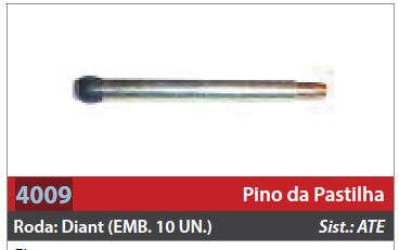 Pino da Pastilha da Pinça Dianteira
