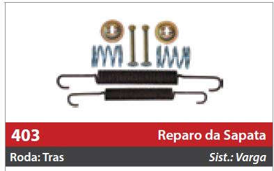 Reparo de Sapata 1 Roda Traseira Direita/Esquerda
