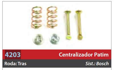 Centralizador de Patim 1 Roda Traseira