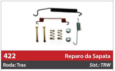 Reparo de Sapata 1 Roda Traseira Direita/Esquerda
