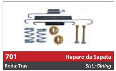 Reparo de Sapata 1 Roda Traseira