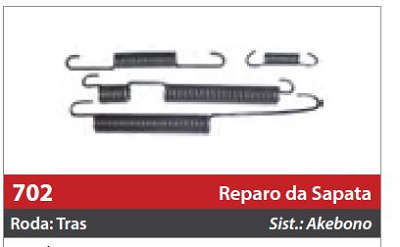 Reparo de Sapata 1 Roda Traseira