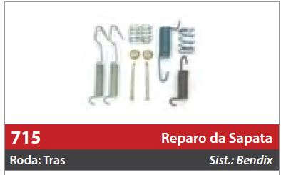 Reparo de Sapata 1 Roda Traseira Direita/Esquerda
