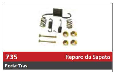 Reparo de Sapata 1 Roda Traseira Esquerda