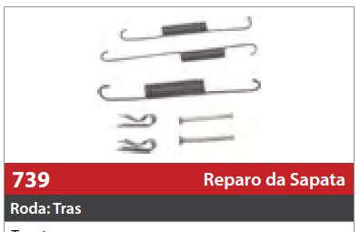 Reparo de Sapata 1 Roda Traseira Direita/Esquerda