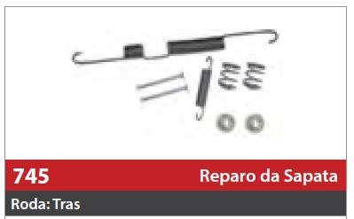 Reparo de Sapata 1 Roda Traseira Direita/Esquerda