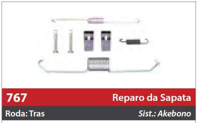 Reparo de Sapata 1 Roda Traseira Esquerda