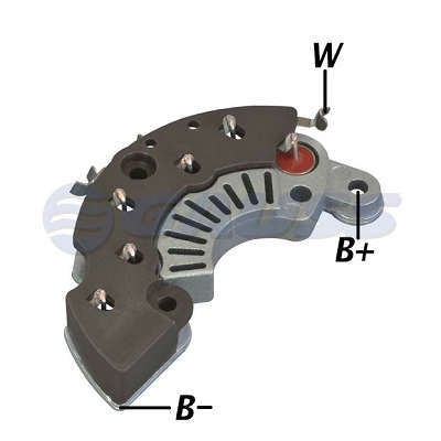 Retificador, 105A, Diodos 35A Avalanche (Zener) Bosch Press-fit