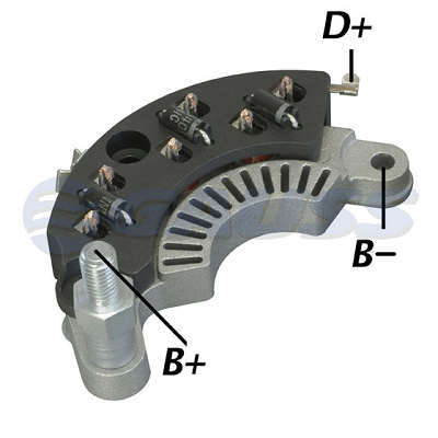Retificador, 120A, Diodos 6x50A 35A Avalanche (Zener) Lucas Press-fit