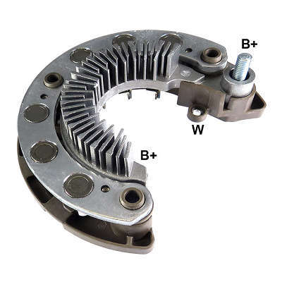 Retificador, 150A, 12x35A Diodo Avalanche, B+:M6x10mm, Diâm: 122mm