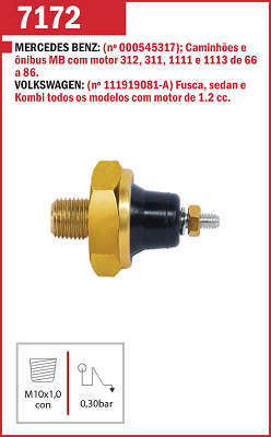 Interruptor de Pressão do Óleo